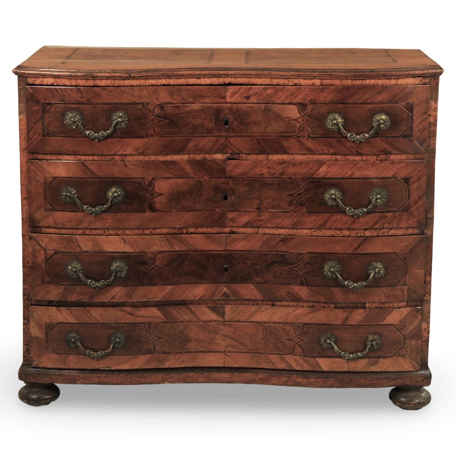 SOUTH GERMAN WALNUT COMMODE; 18TH C. - 2