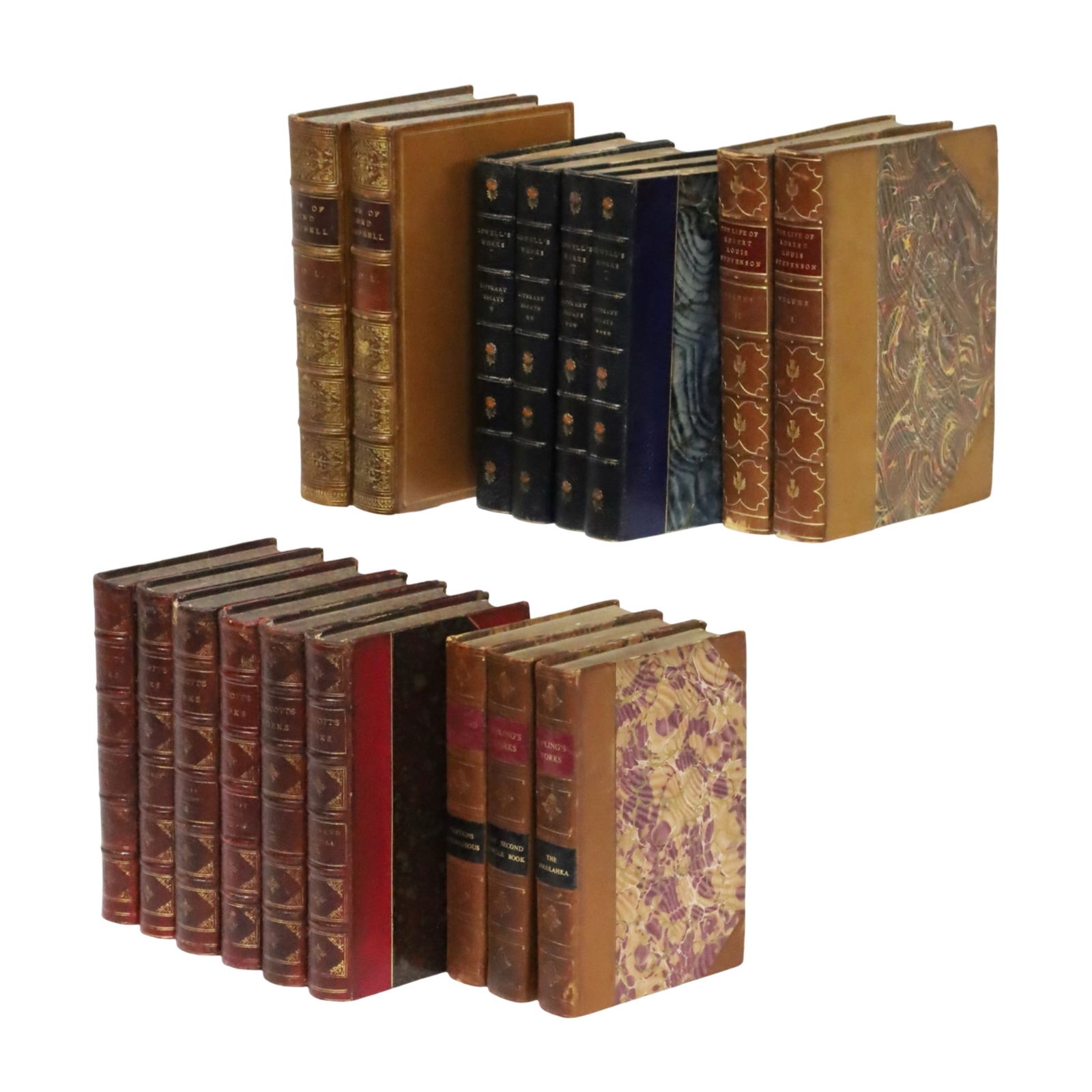 20PC L/B BOOKS, KIPLING, PRESCOTT, LOWELL, OTHERS (1 of 9)