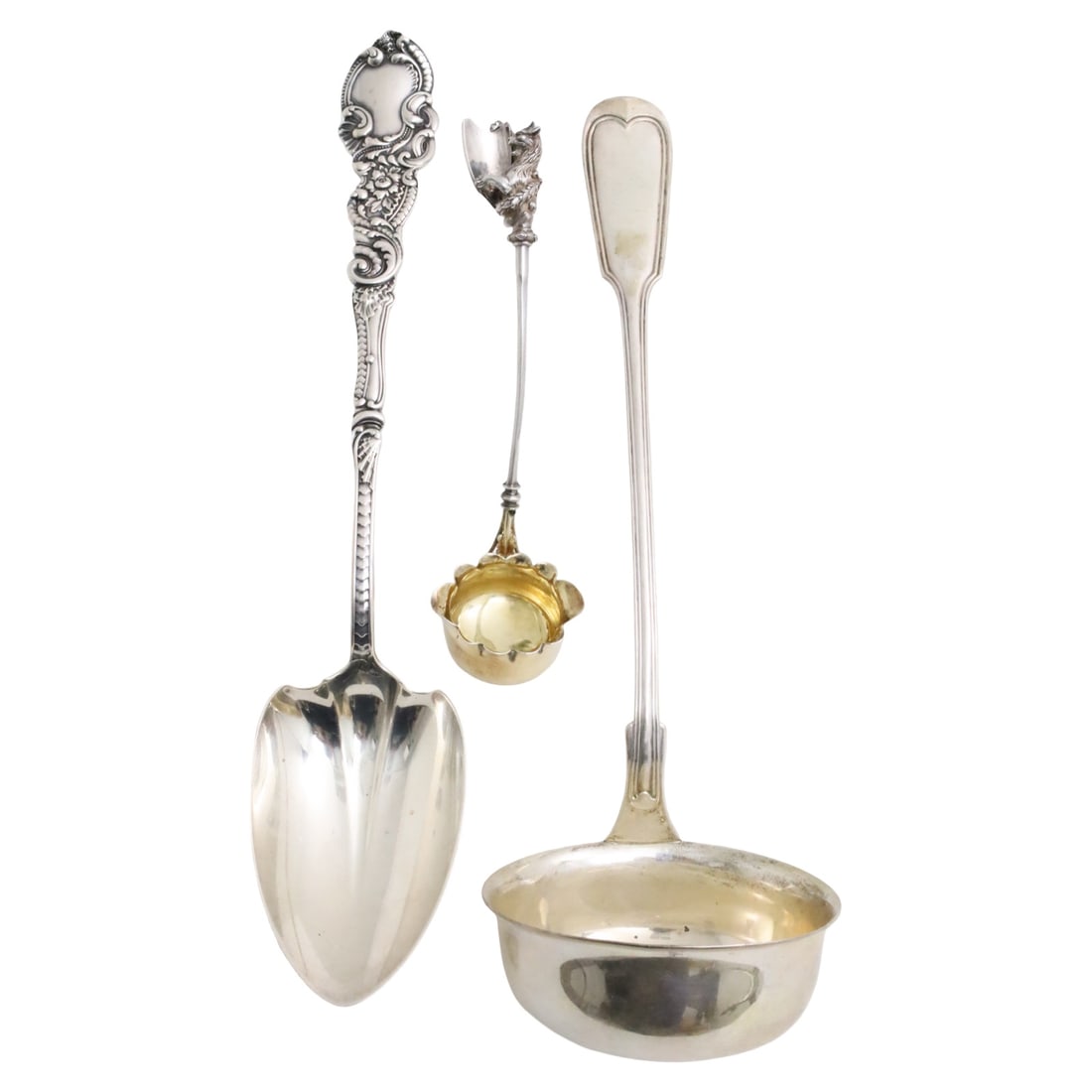 3PC LOT OF SPECIALTY STERLING SILVER, 12.75 T.O.W. (1 of 9)