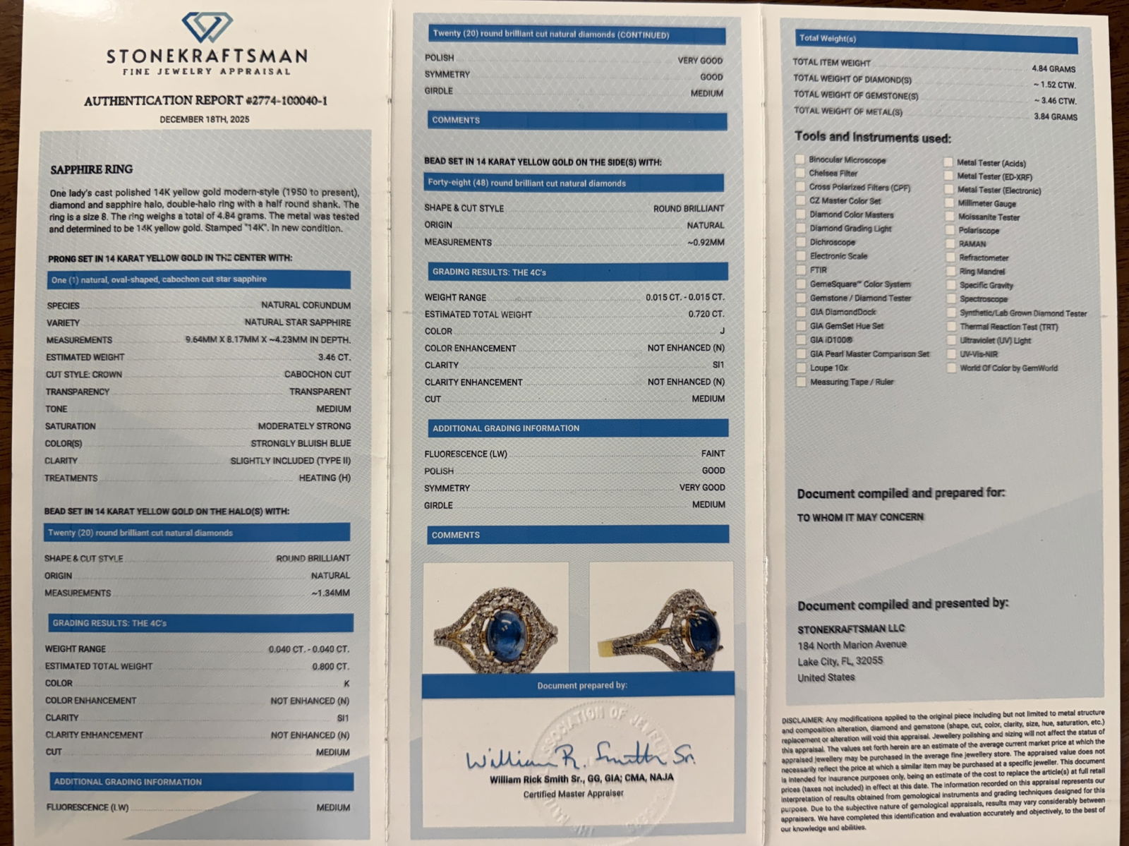 STAR SAPPHIRE RING - 5