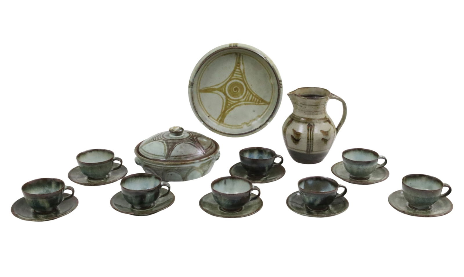 19PC ABUJA POTTERY INCL. LADI KWALI, OTHERS (1 of 12)