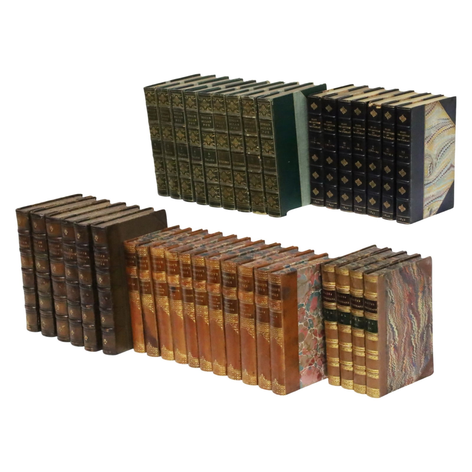 37PC L/B BOOKS, INCL. POE, D'ARBLAY, EMERSON, ETC (1 of 13)