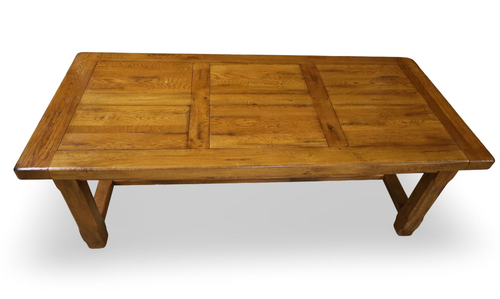 LARGE SOLID OAK FRENCH FARMHOUSE DINING TABLE - 3