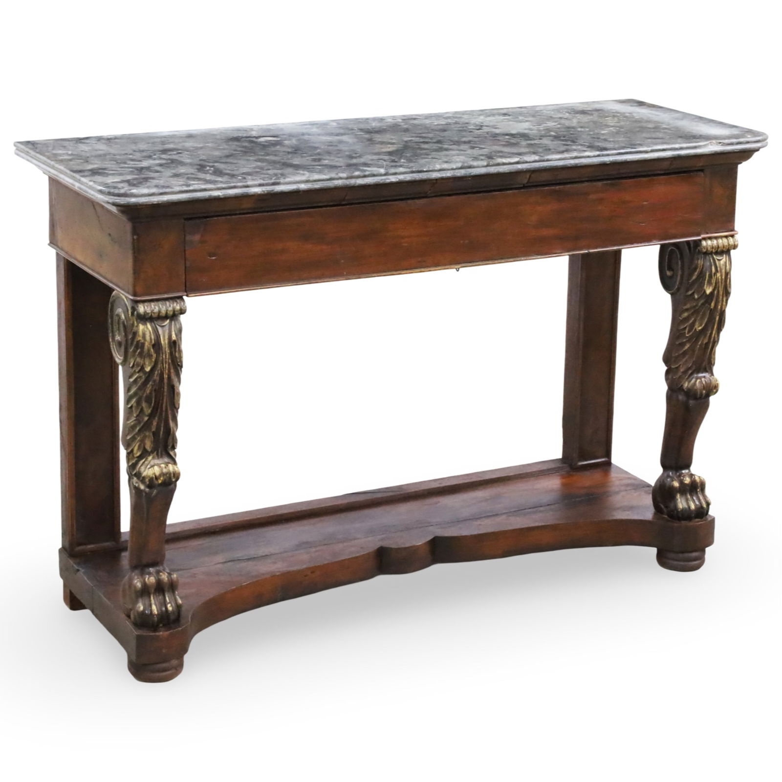 FRENCH REGENCY MARBLE TOP CONSOLE (1 of 6)
