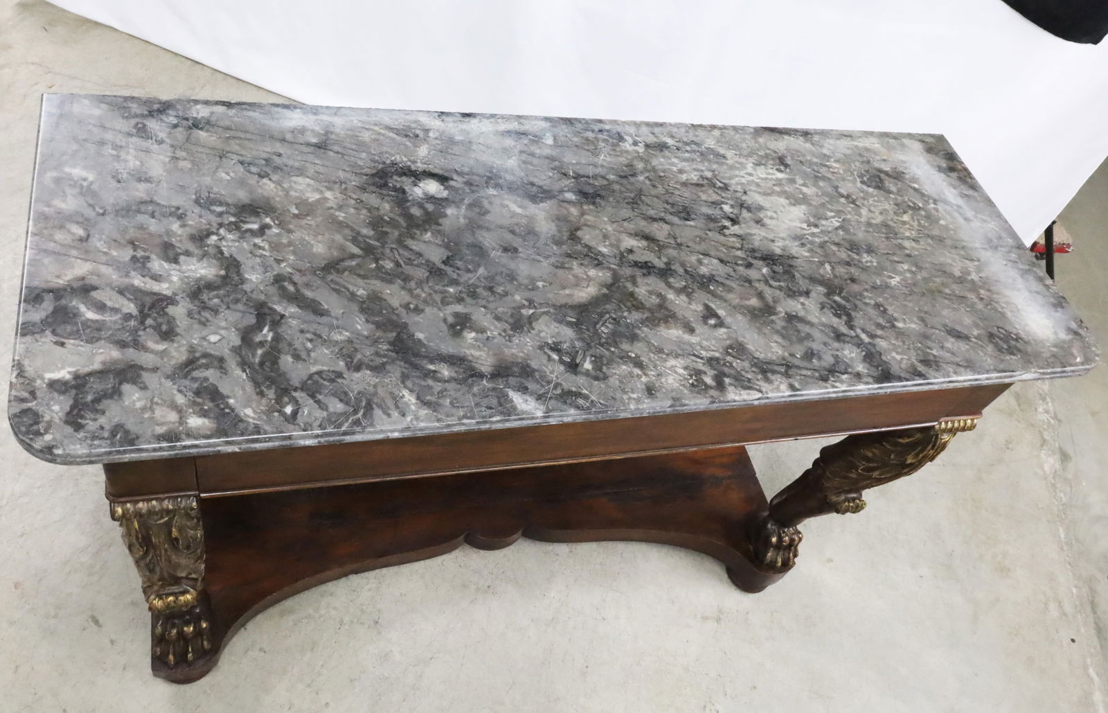 FRENCH REGENCY MARBLE TOP CONSOLE - 6