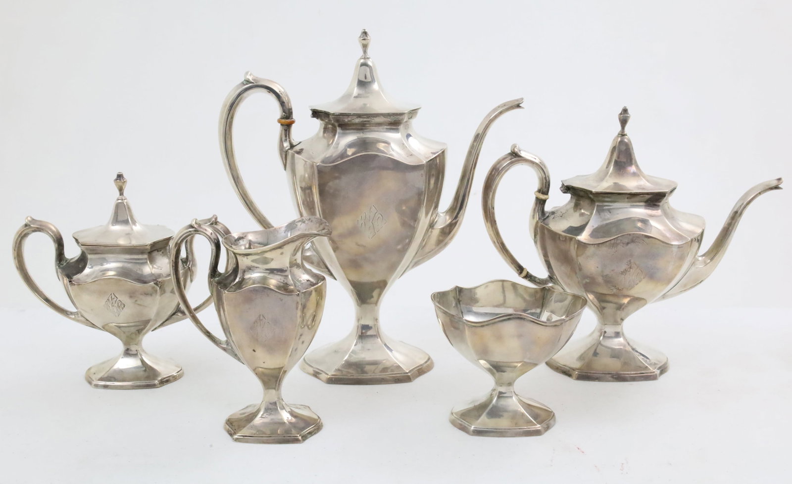 6PC STERLING TEA SERVICE, INTERNATIONAL, 133 TOW - 2
