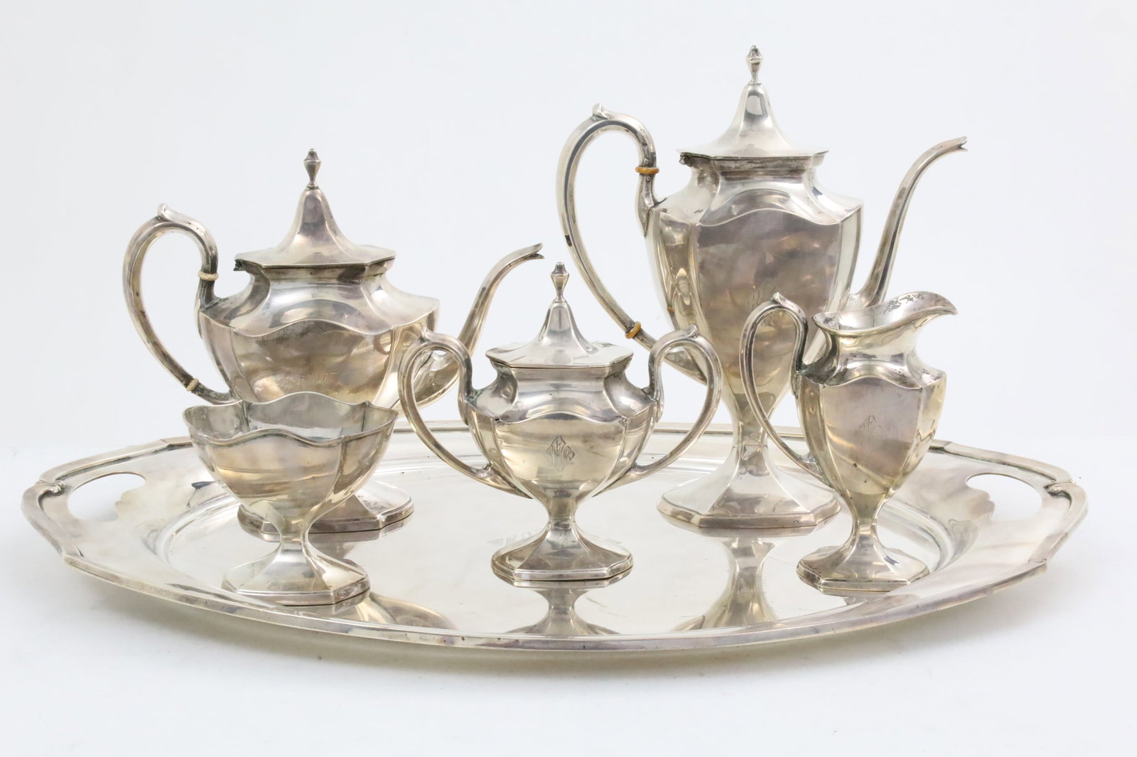 6PC STERLING TEA SERVICE, INTERNATIONAL, 133 TOW - 6