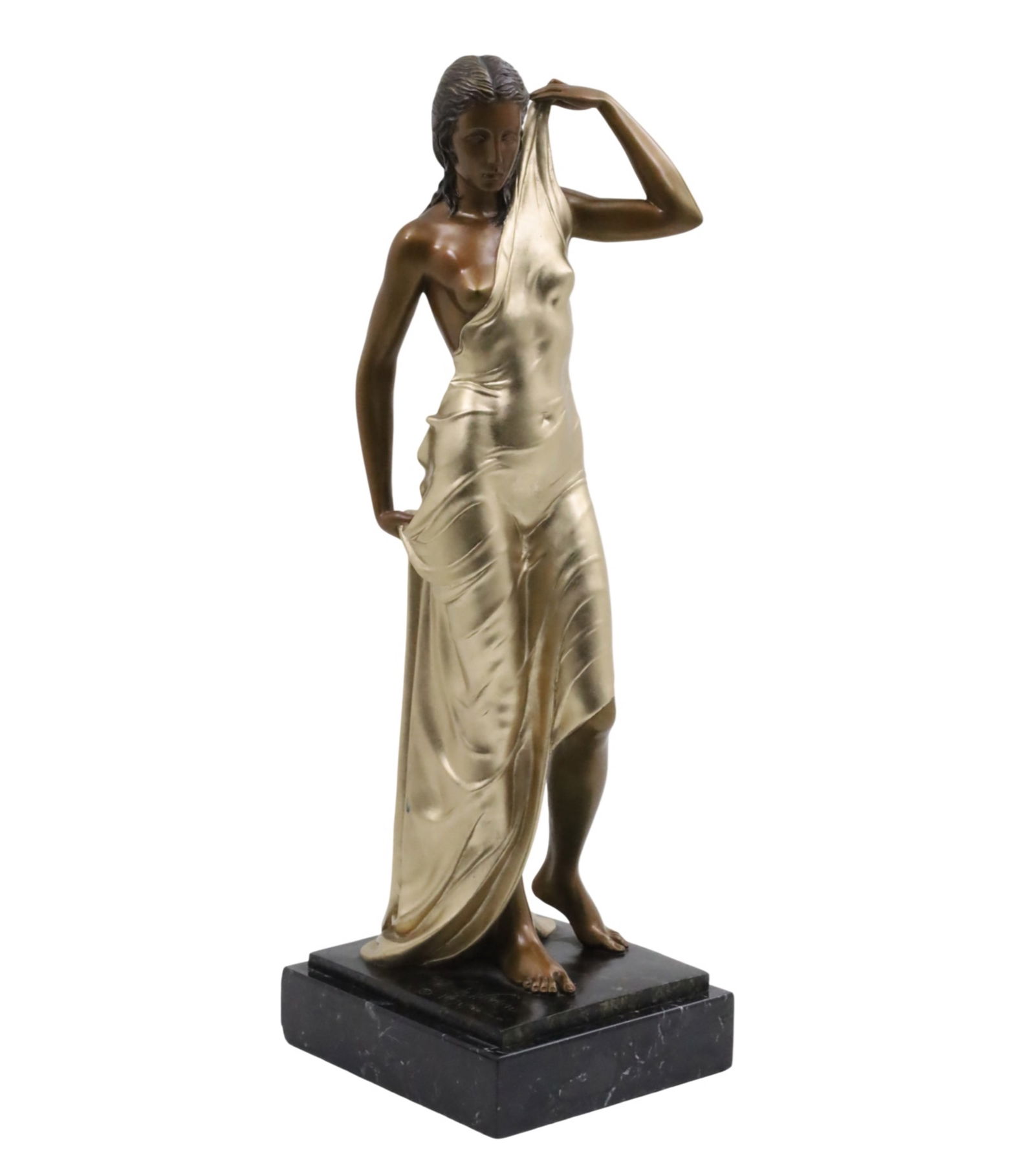 FELIX DE WELDON, APHRODITE: Bronze sculpture of the Greek goddess of beauty and love, Aphrodite, by Felix de Weldon (American, 1907-2003) signed by artist on plinth dated 1990 numbered 138/250. Accompanied by artist