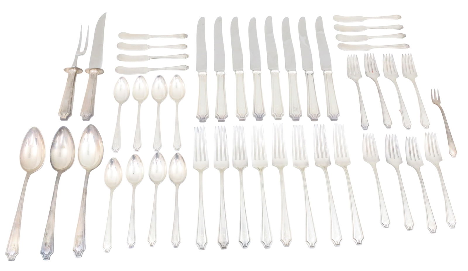 46PC GORHAM STERLING FLATWARE SERVICE, 47.3 TOW (1 of 4)