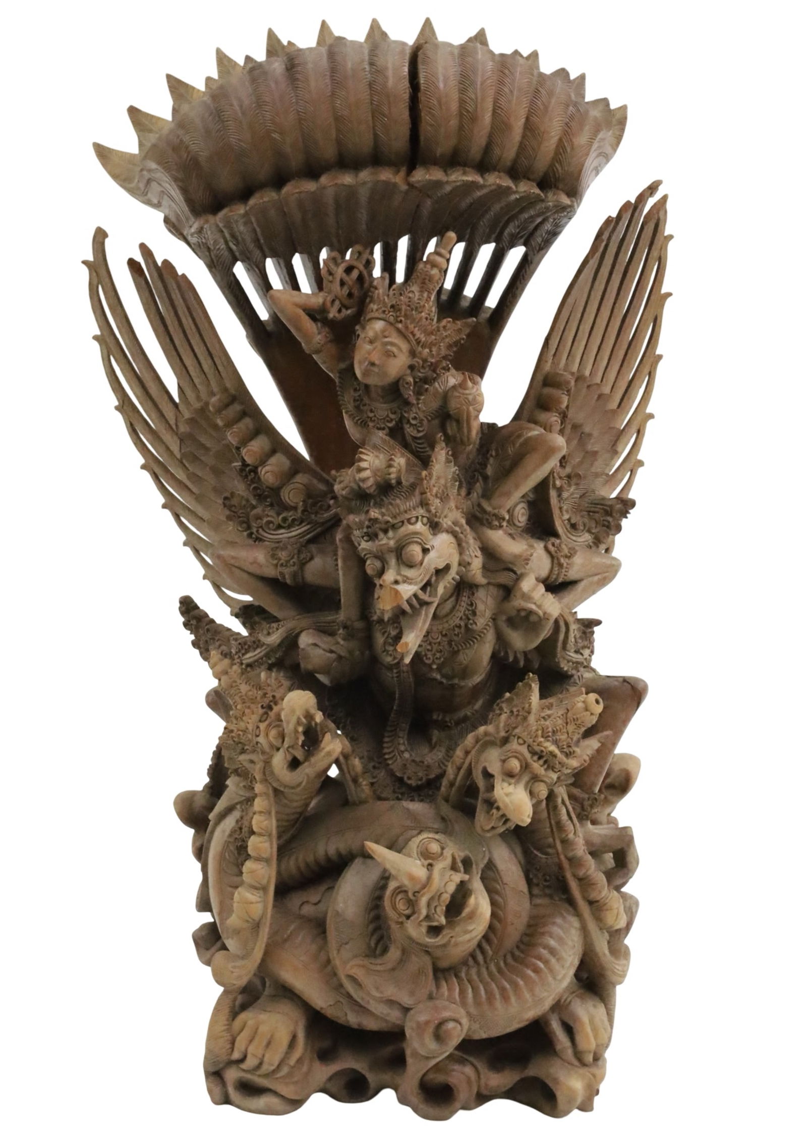 BALIANESE CARVED WOOD SCULPTURE OF GARUDA (1 of 5)