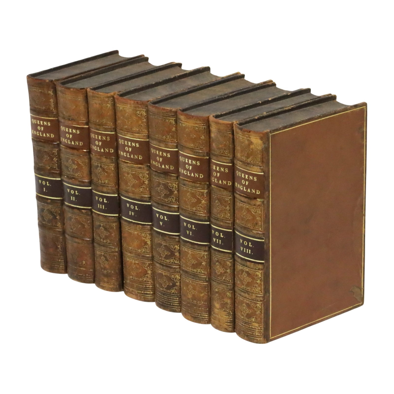 QUEENS OF ENGLAND, 1854 COMPLETE 8VOL SET (1 of 4)