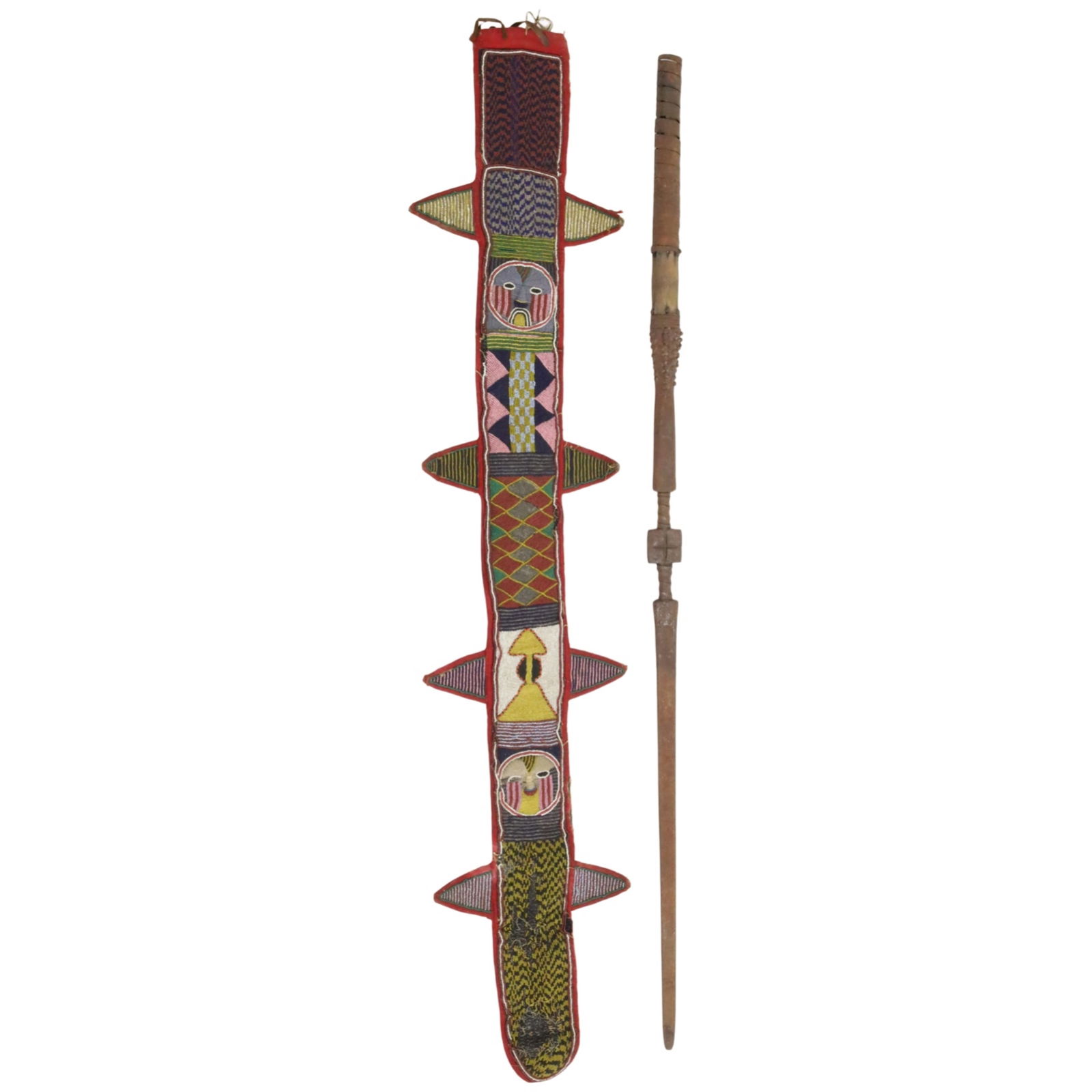 YORUBA, STAFF AND SHEATH (OPA ORISA OKO), NIGERIA (1 of 4)