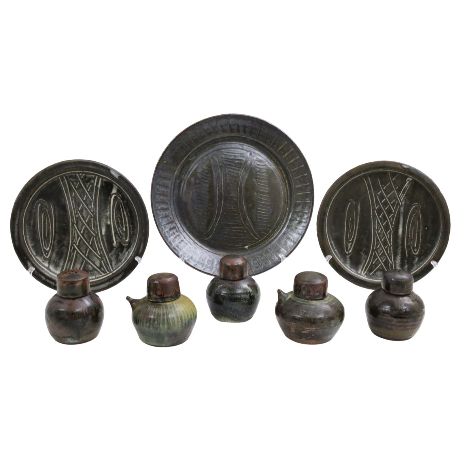 8PC LOT OF ABUJA POTTERY (1 of 12)