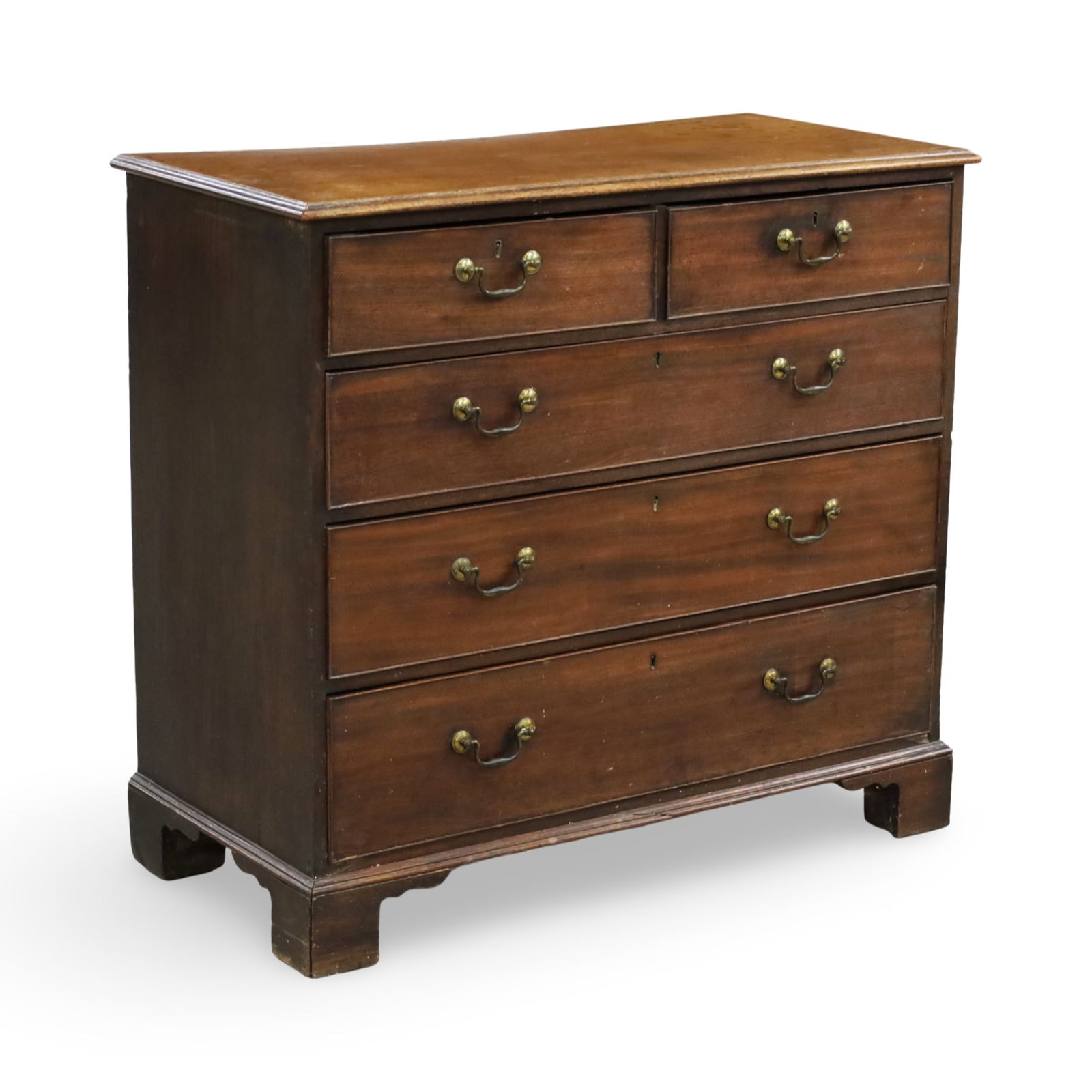 ENGLISH MAHOGANY CHEST OF DRAWERS, 19TH C. (1 of 5)