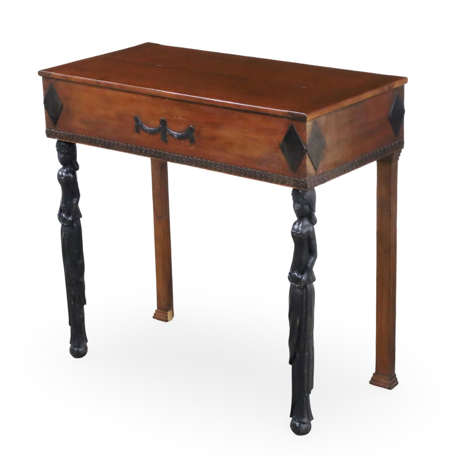 SPANISH EMPIRE FIGURAL CONSOLE TABLE, 19TH C. (1 of 7)