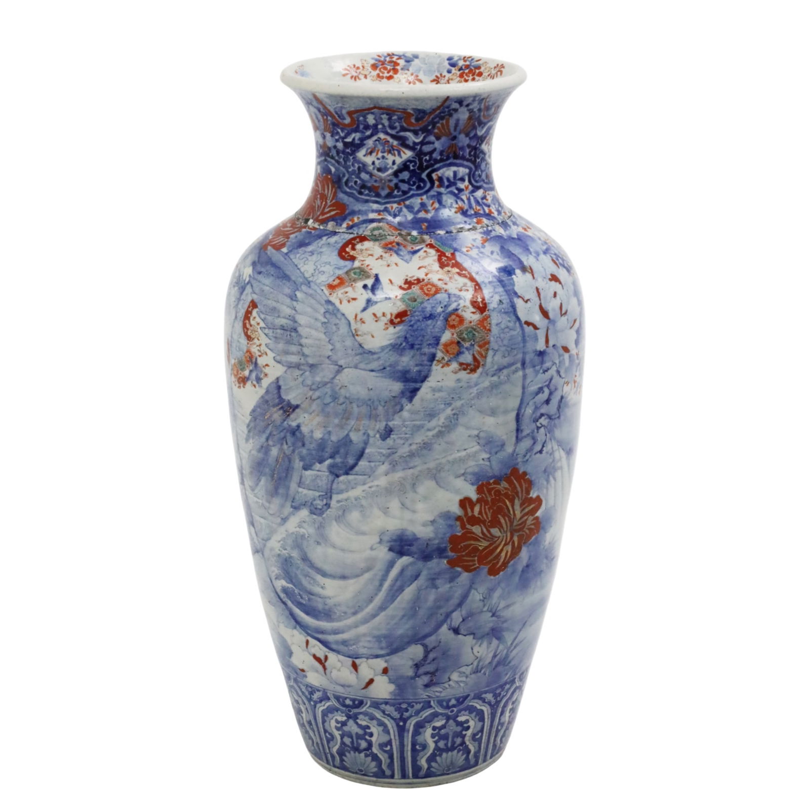 PALACIAL JAPANESE IMARI PORCELAIN VASE (1 of 7)