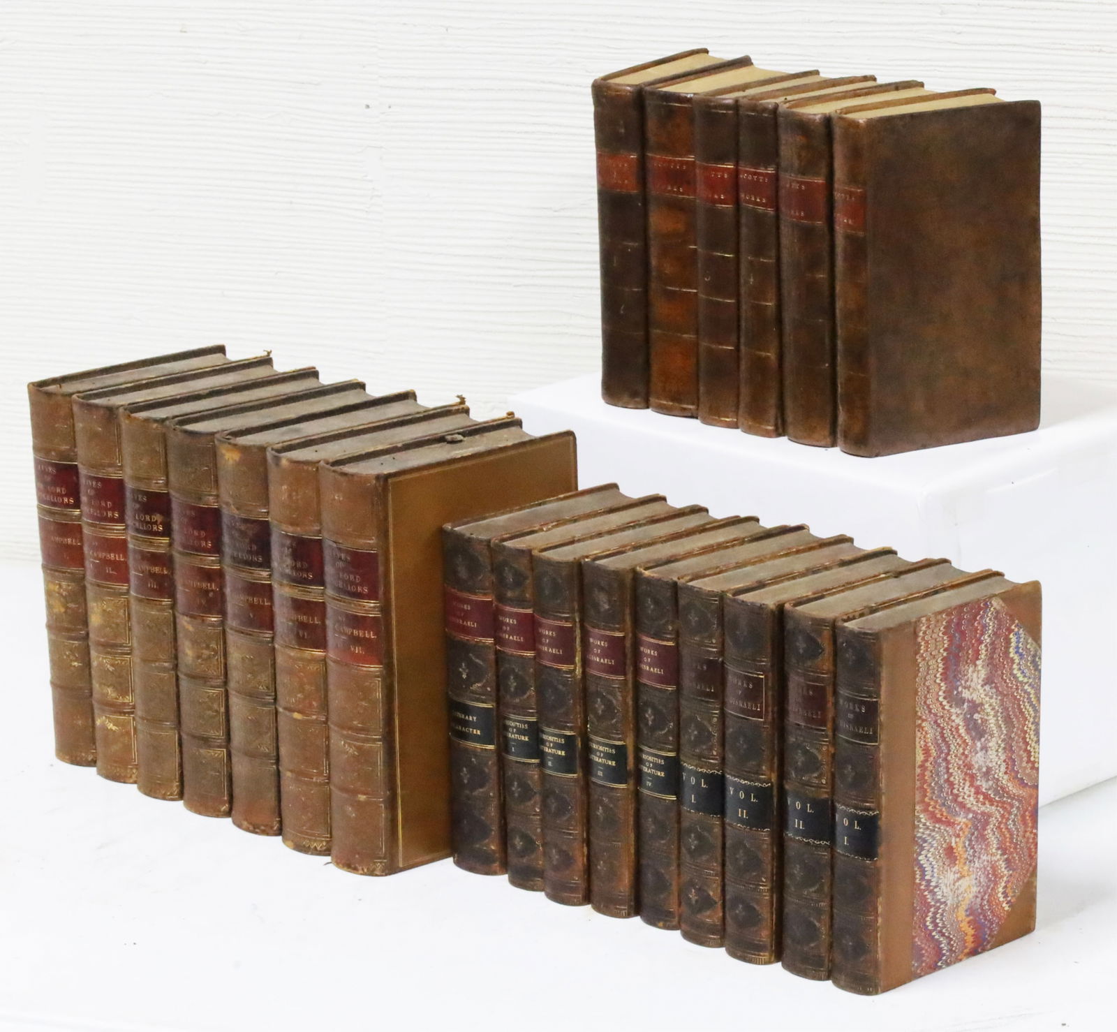 22PC L/B BOOKS, SCOTT, LORD CAMPBELL, DISRAELI (1 of 7)