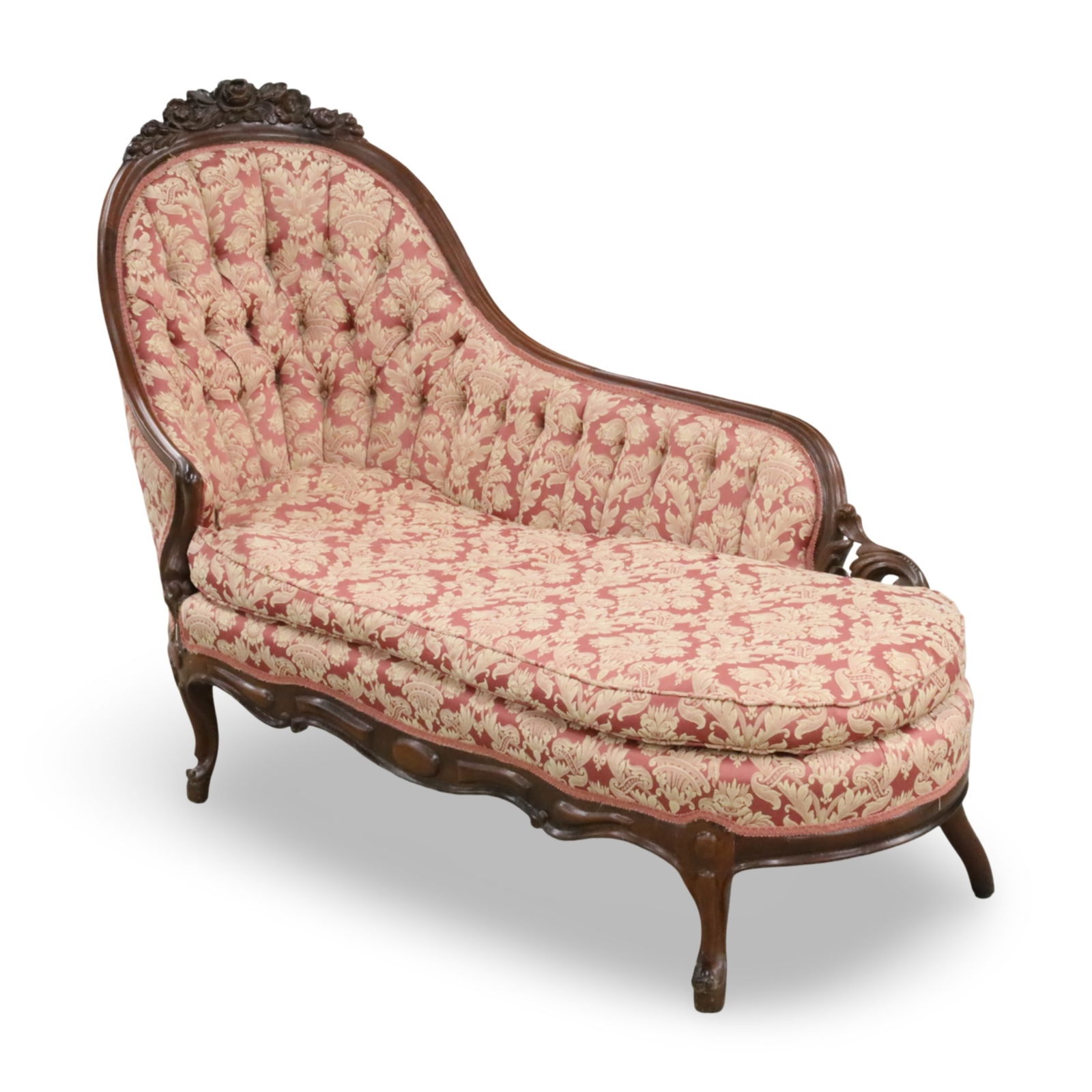 VICTORIAN MAHOGANY CHAISE LOUNGE (1 of 3)