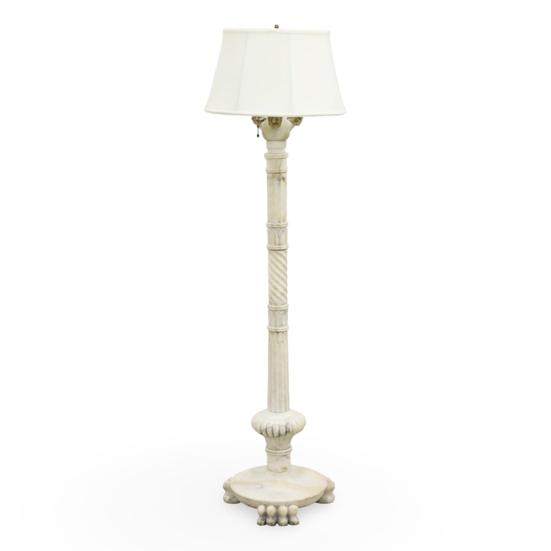 ITALIAN CARVED ALABASTER FLOOR LAMP (1 of 4)