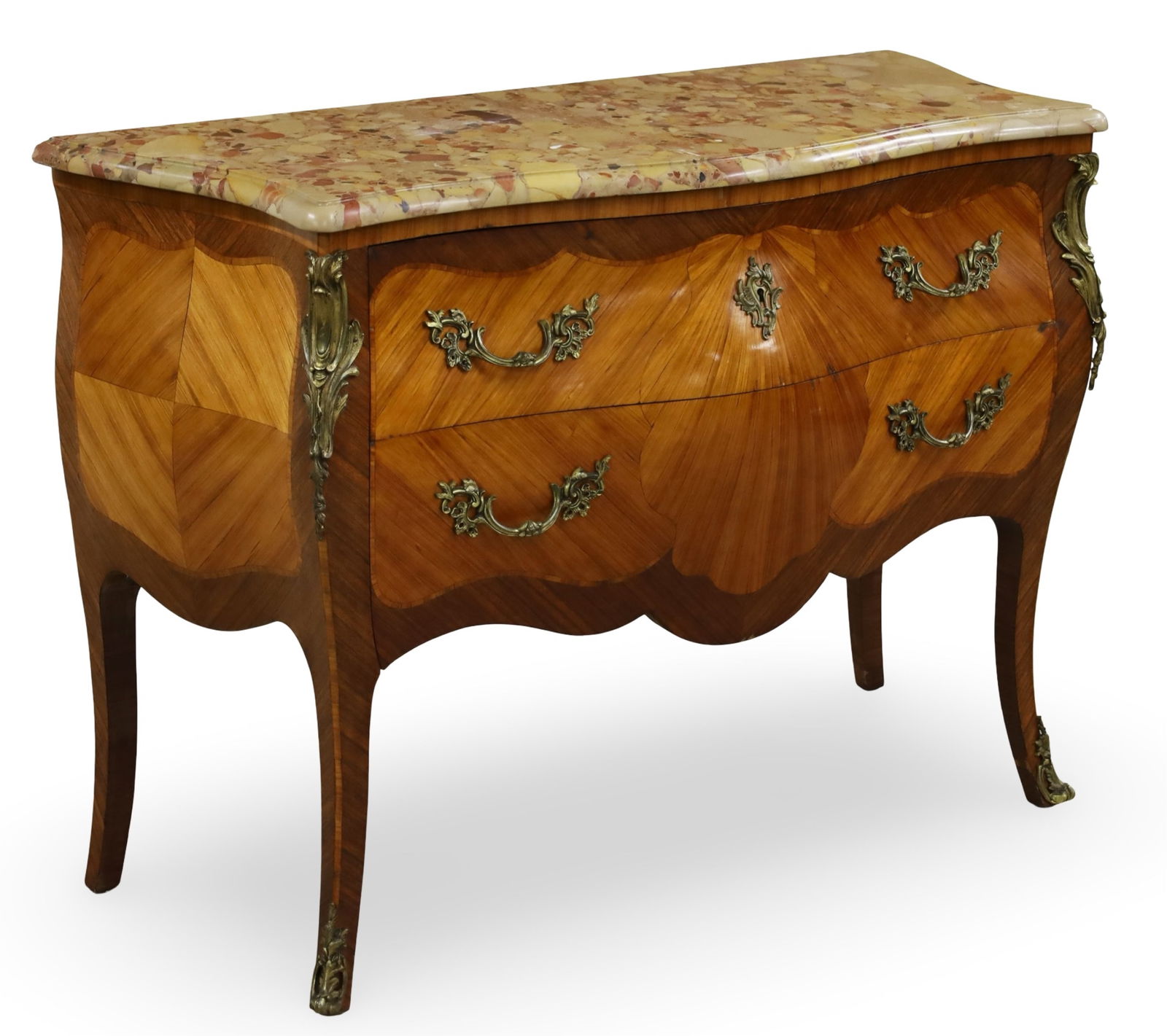 LOUIS XV STYLE BRZ MTD M/T COMMODE (1 of 5)