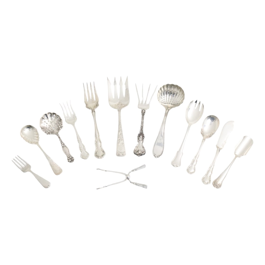 13PC LOT OF STERLING SILVER FLATWARE, 17 T.O.W. (1 of 8)