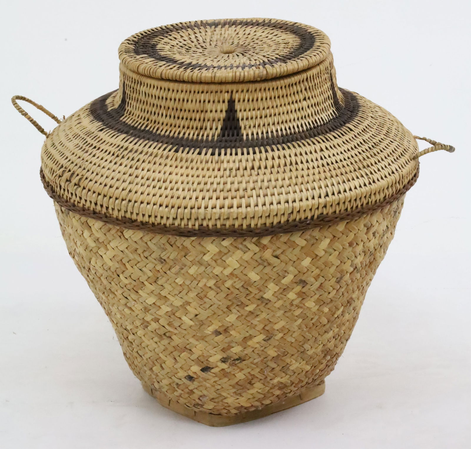 THREE NATIVE AMERICAN WOVEN BASKETS - 3