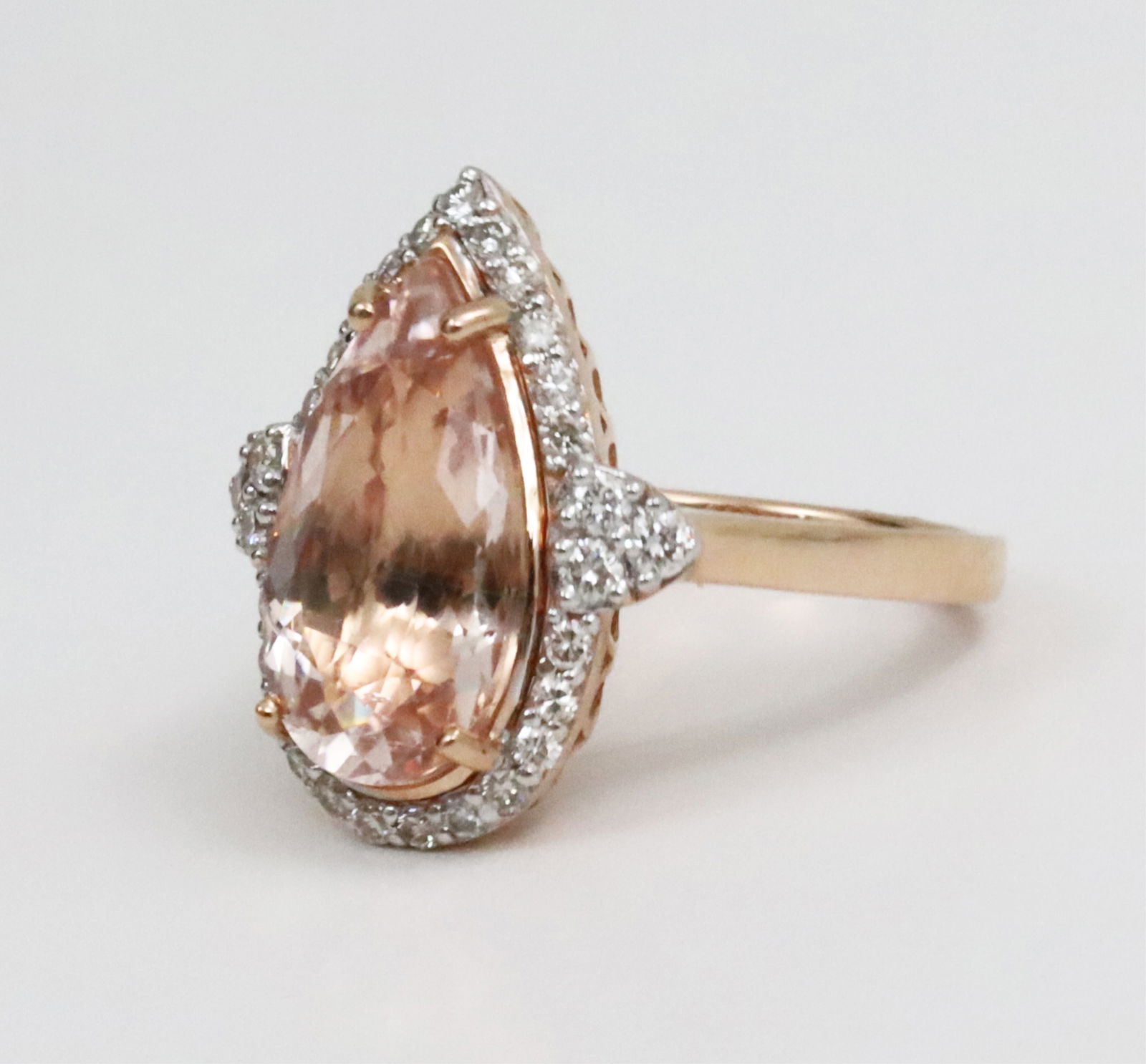 14K MORGANITE 5.11CT RING - 3