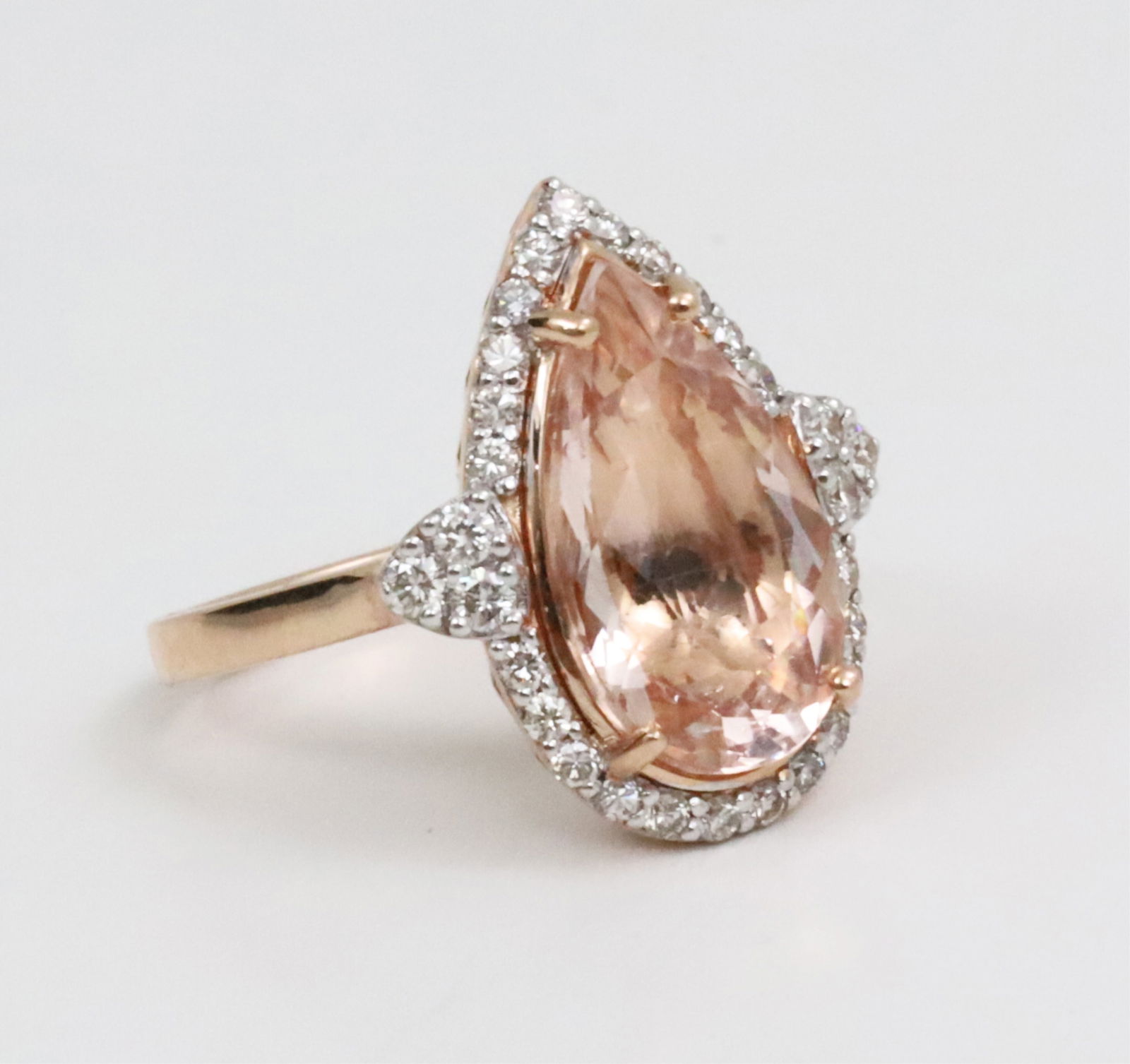 14K MORGANITE 5.11CT RING - 4