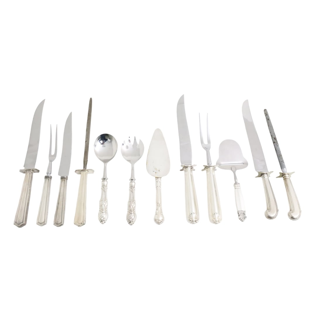 12PC LOT OF STERLING HANDLE FLATWARE, 6 T.O.W. (1 of 4)