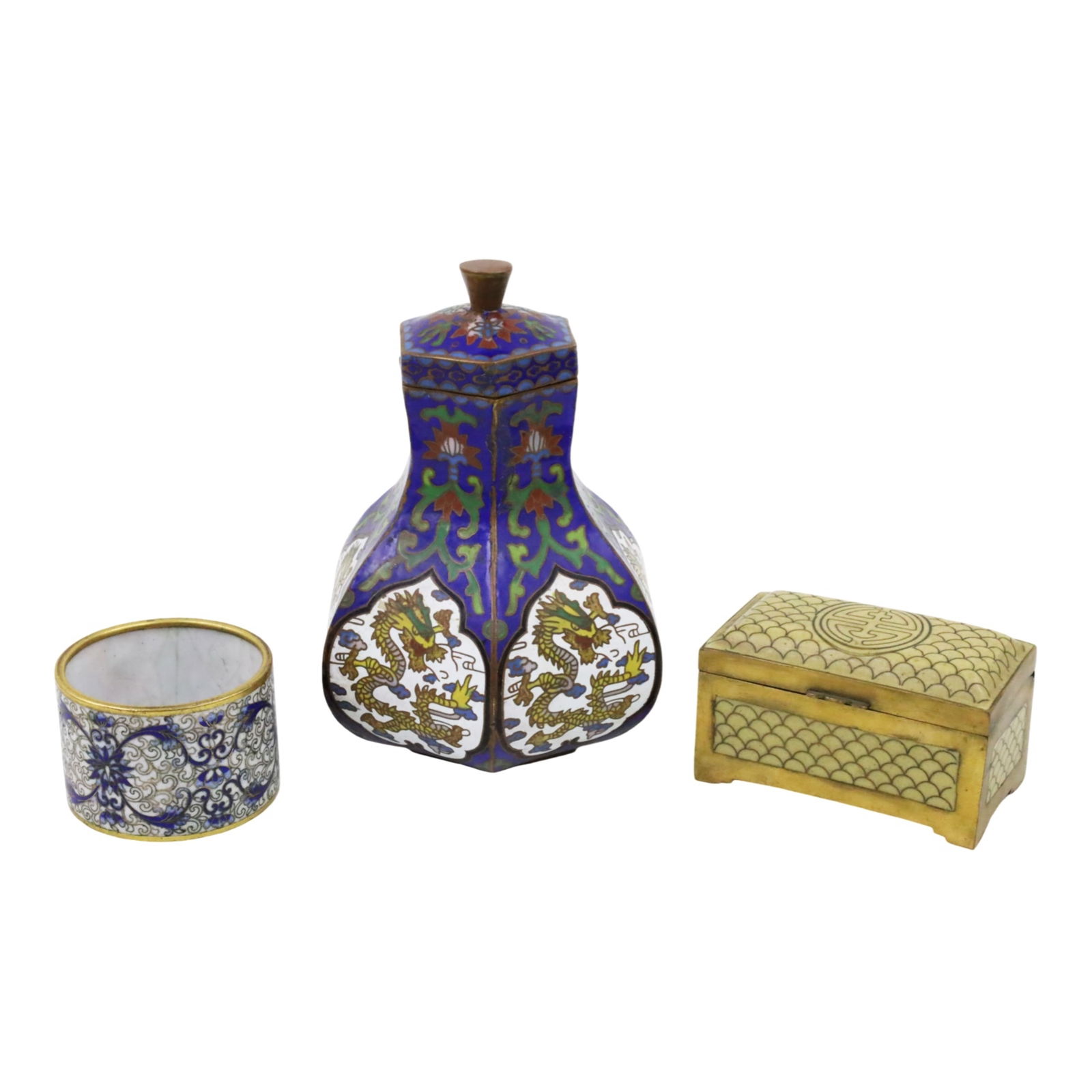 3PC LOT OF CHINESE CLOISONNE (1 of 4)