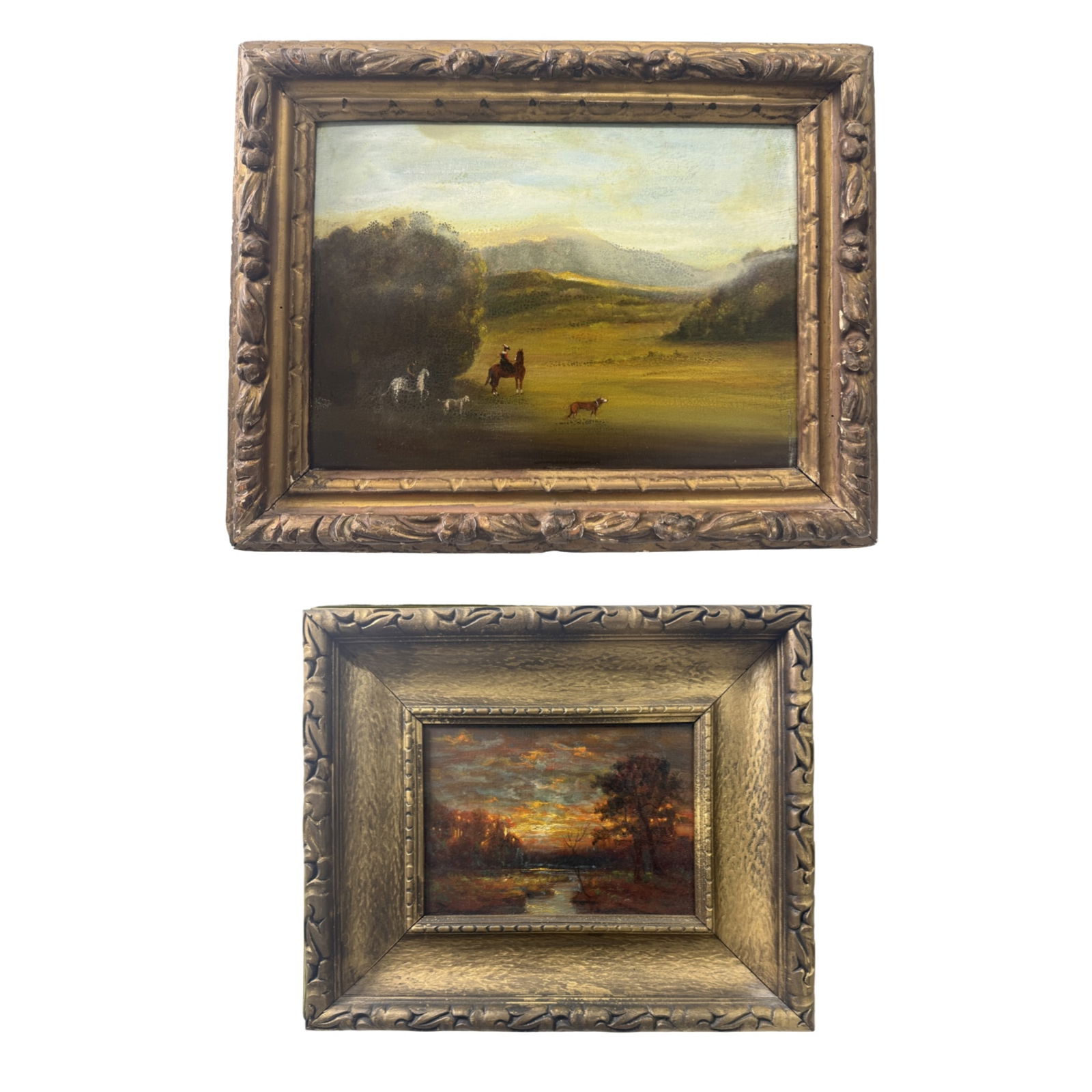 2 OIL ON BOARD LANDSCAPES, 19TH C (1 of 9)