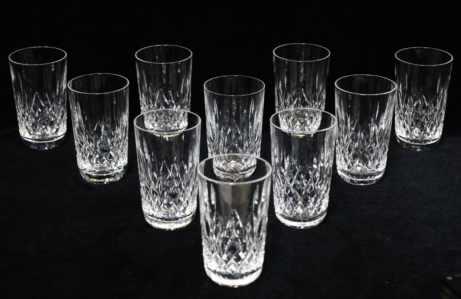 10 WATERFORD CRYSTAL HIGHBALL TUMBLERS, LISMORE (1 of 3)