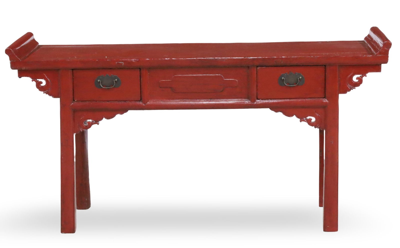 CHINESE RED LACQUER ALTAR TABLE (1 of 5)