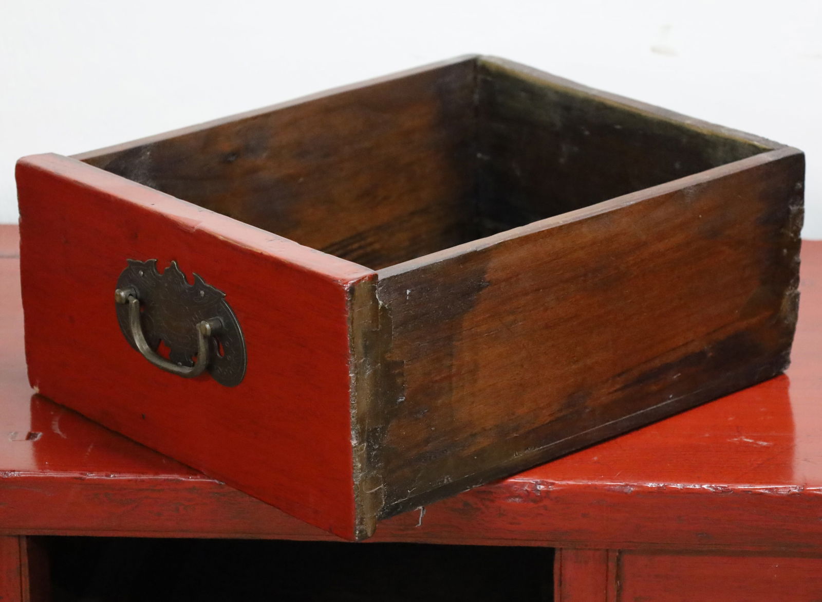 CHINESE RED LACQUER ALTAR TABLE - 5