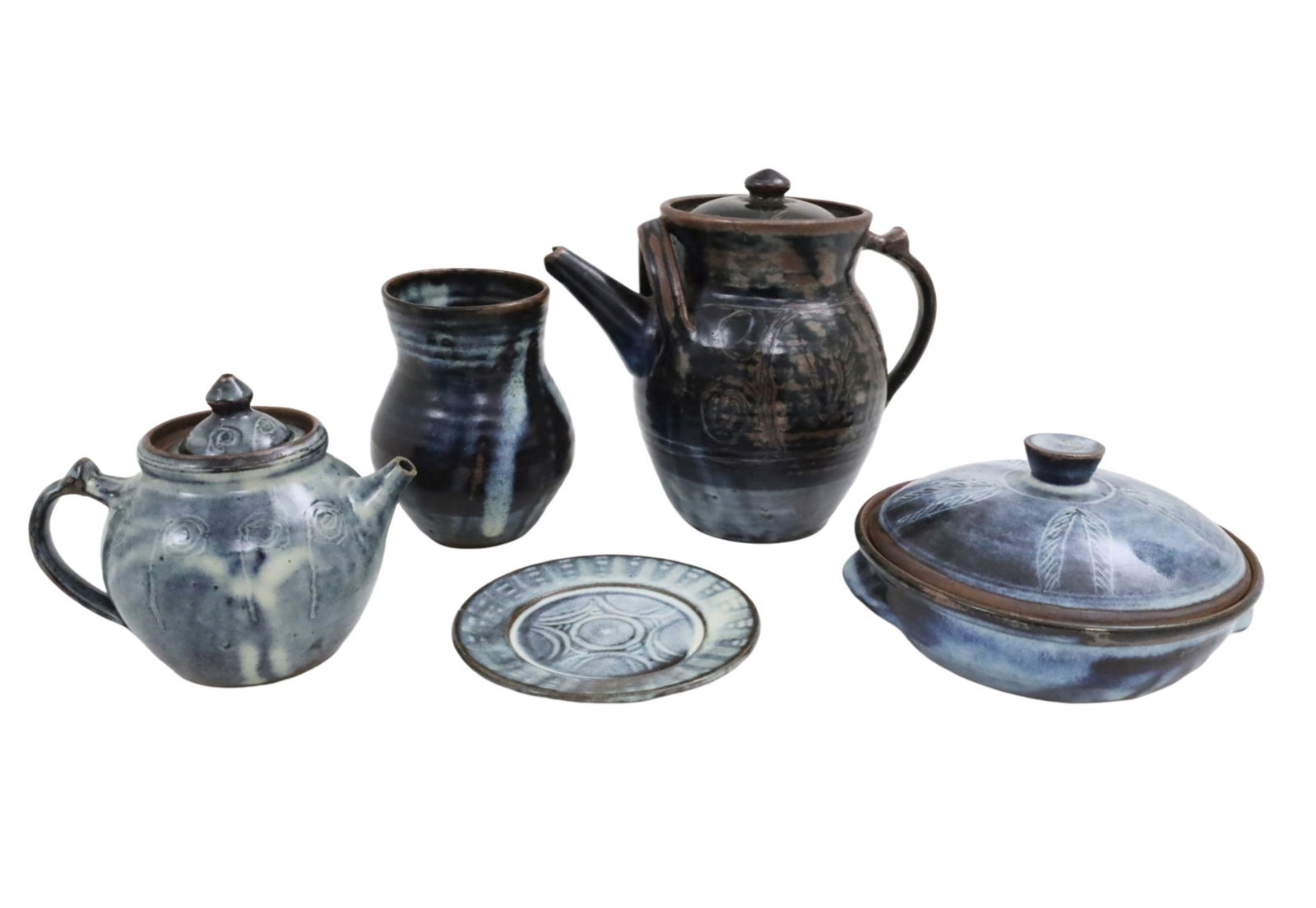 5PC LOT OF ABUJA POTTERY (1 of 13)