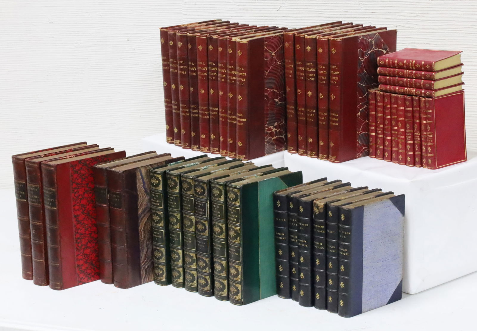44PC L/B BOOKS, DICKENS, TENNYSON, KINGSLEY, ETC. (1 of 10)