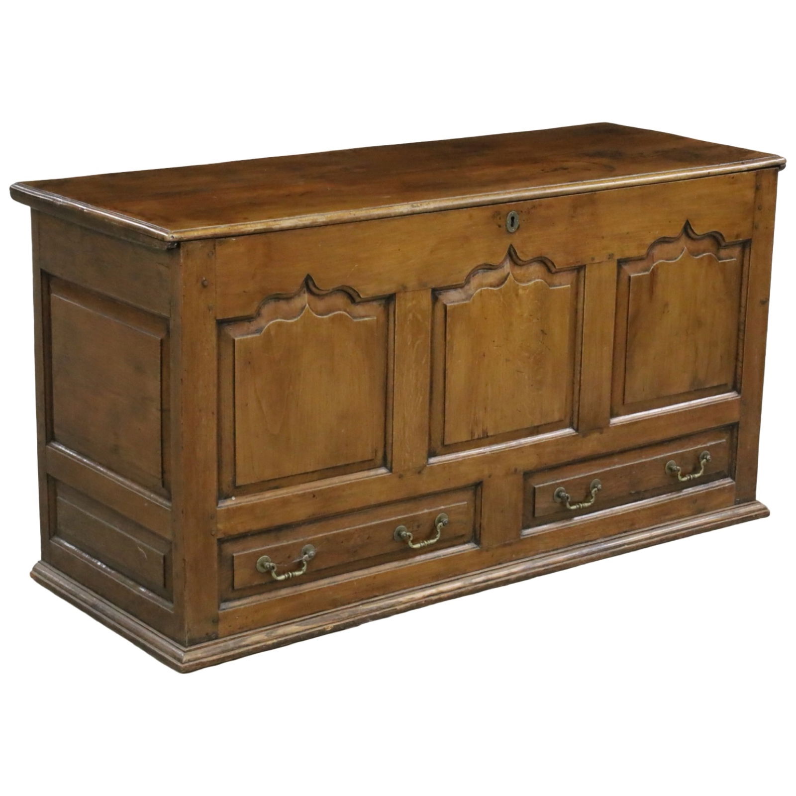 ENGLISH WALNUT MULE CHEST, 19TH C. (1 of 5)