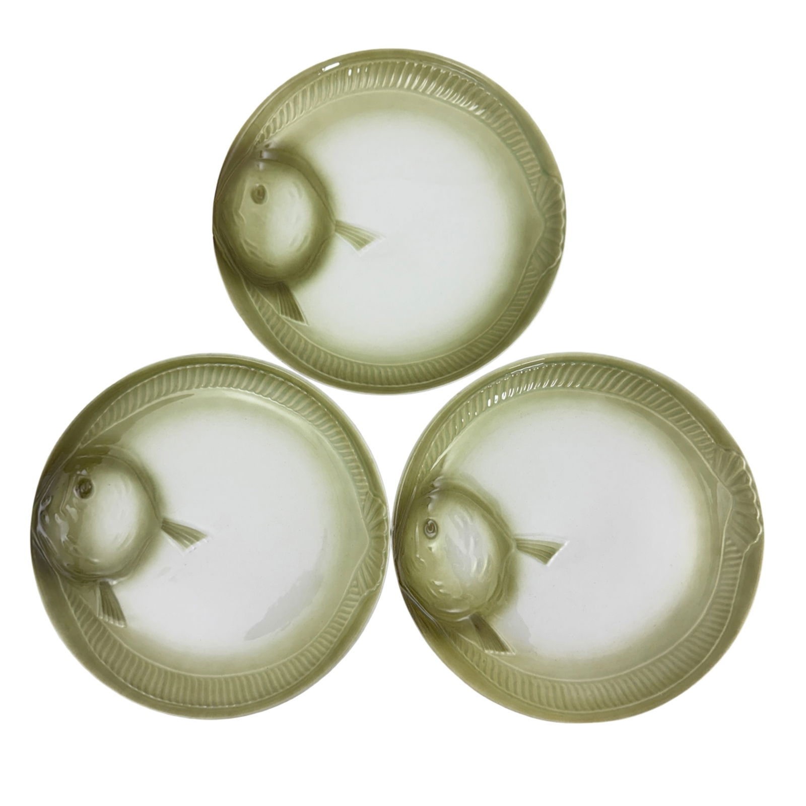 FRENCH EARTHENWARE FISH SERVICE - 2