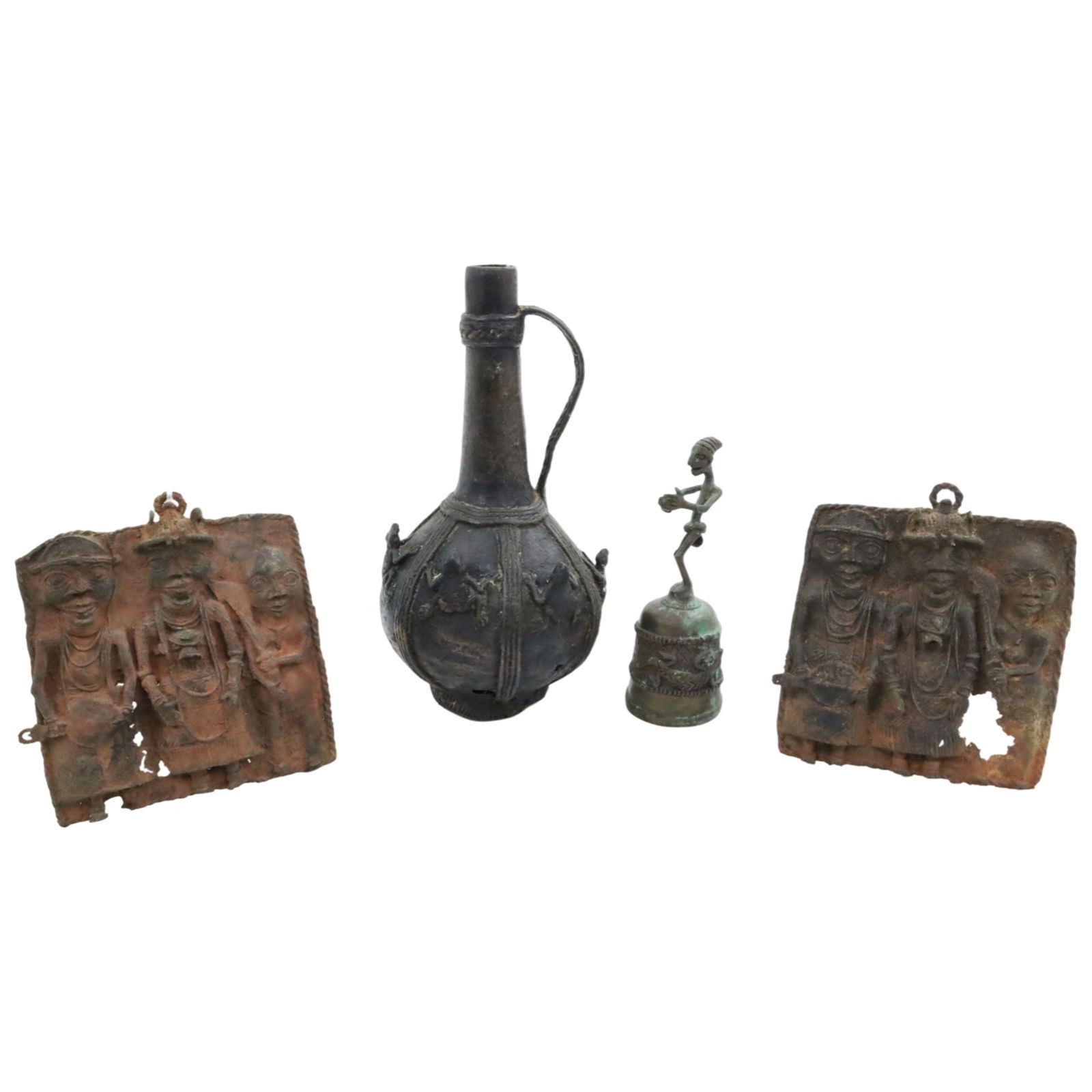 4PC LOT OF AFRICAN BRONZE ITEMS (1 of 7)