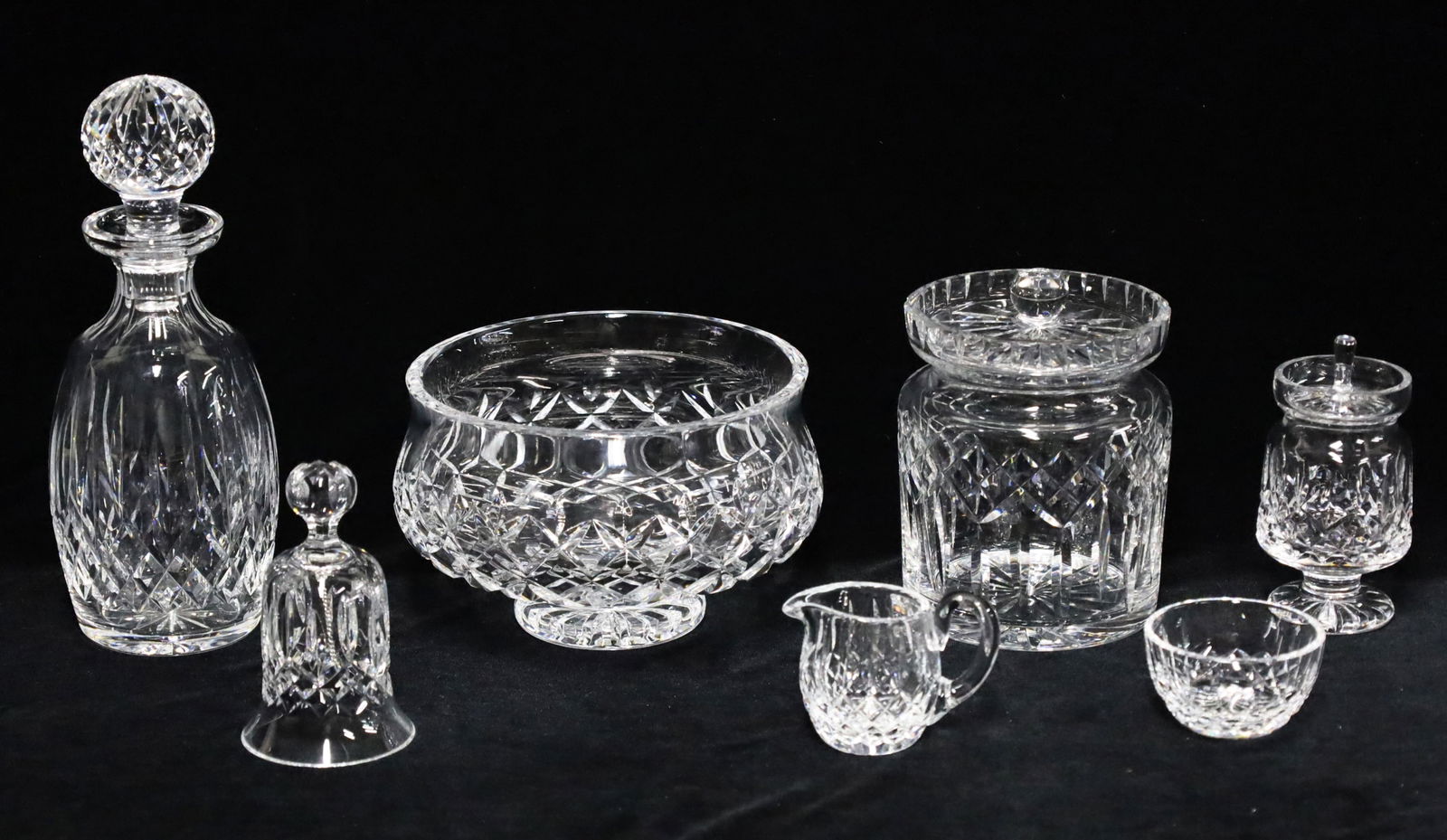 7PC LOT OF WATERFORD CRYSTAL, LISMORE PATTERN (1 of 5)