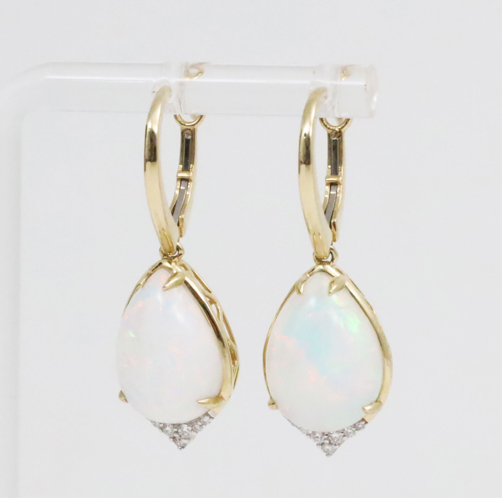 14K OPAL DROP EARRINGS - 4