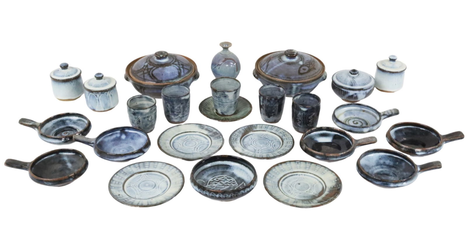 25PC LOT OF ABUJA POTTERY (1 of 12)