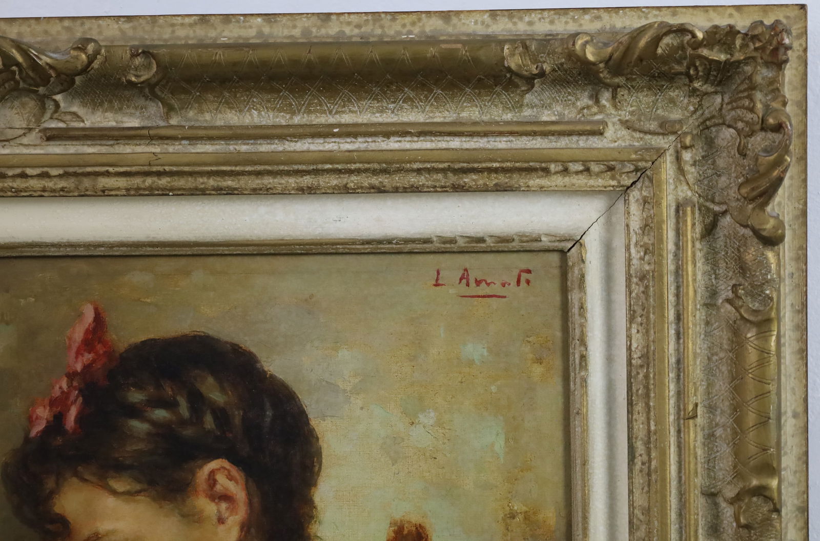 SIGNED O/C INTERIOR SCENE PTG - 2