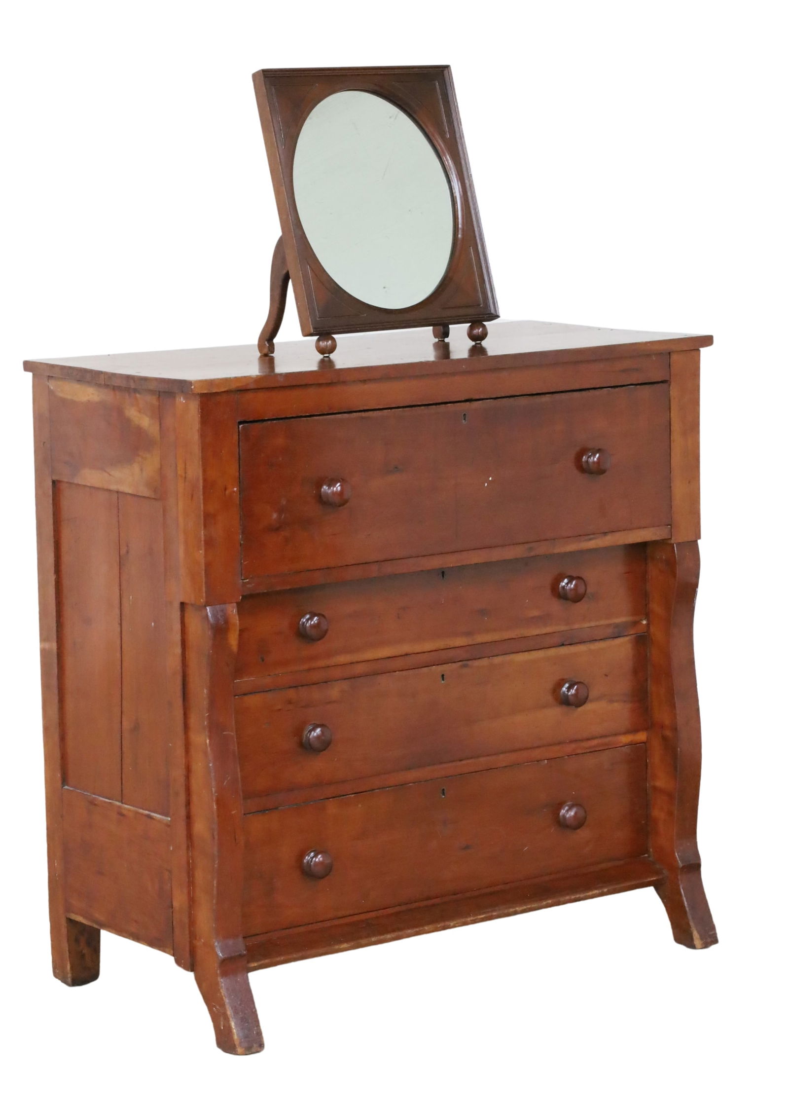 AMERICAN CHERRY CHEST AND MIRROR (1 of 3)