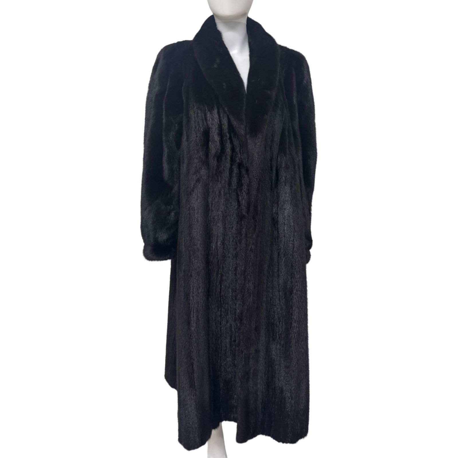 BLACK LONG MINK COAT (1 of 4)