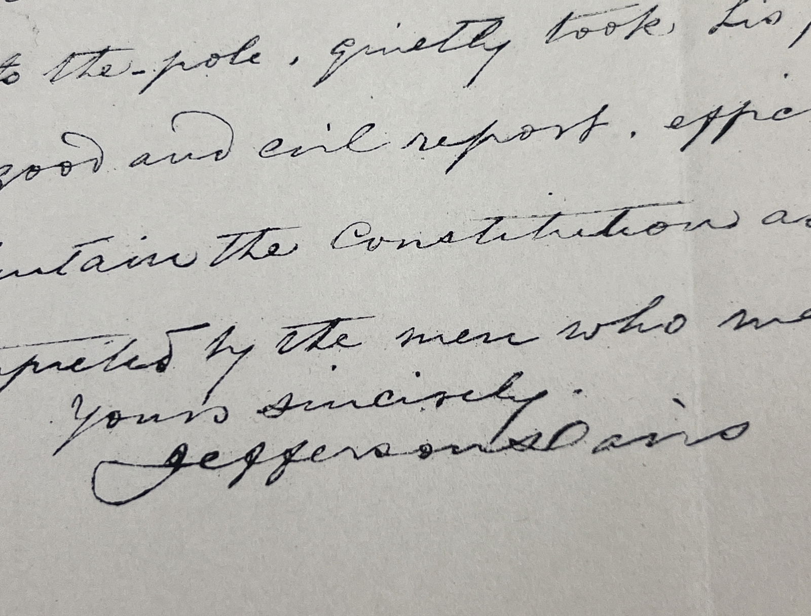 JEFFERSON DAVIS SIGNED LETTER, AUG. 14, 1888 (1 of 5)