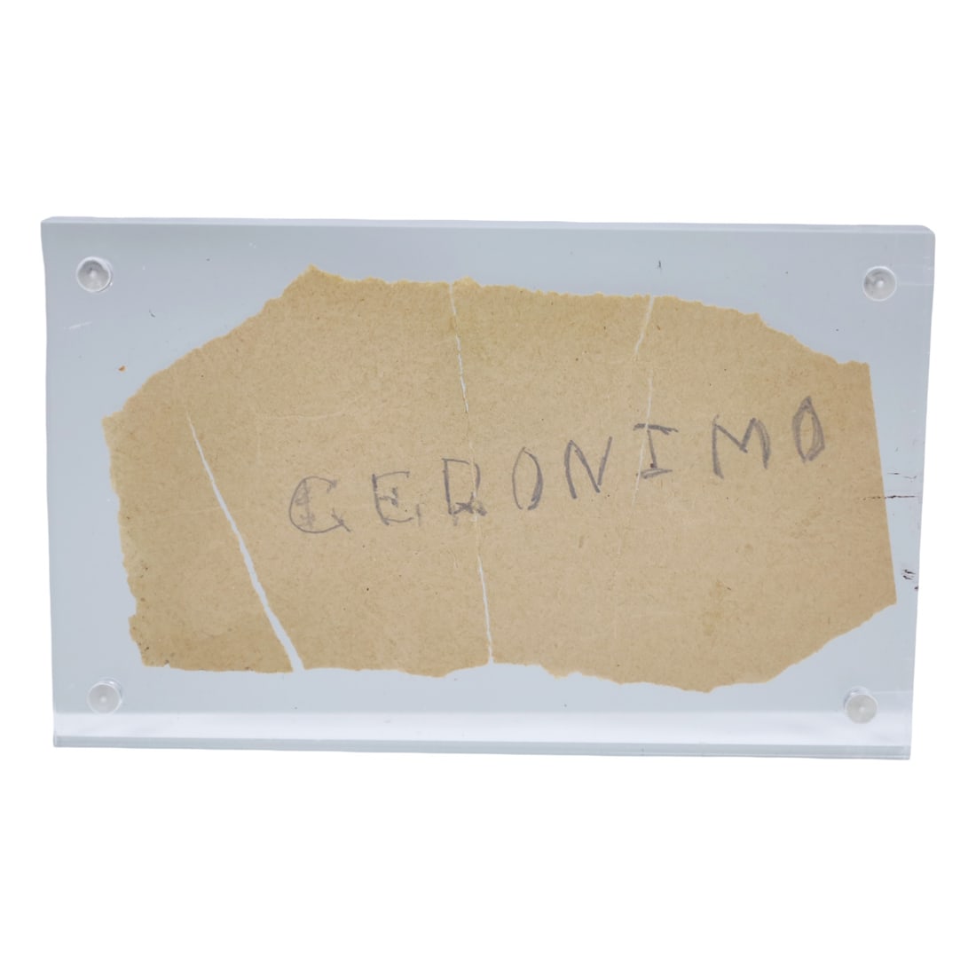 GERONIMO SIGNATURE DOCUMENT FRAGMENT (1 of 2)