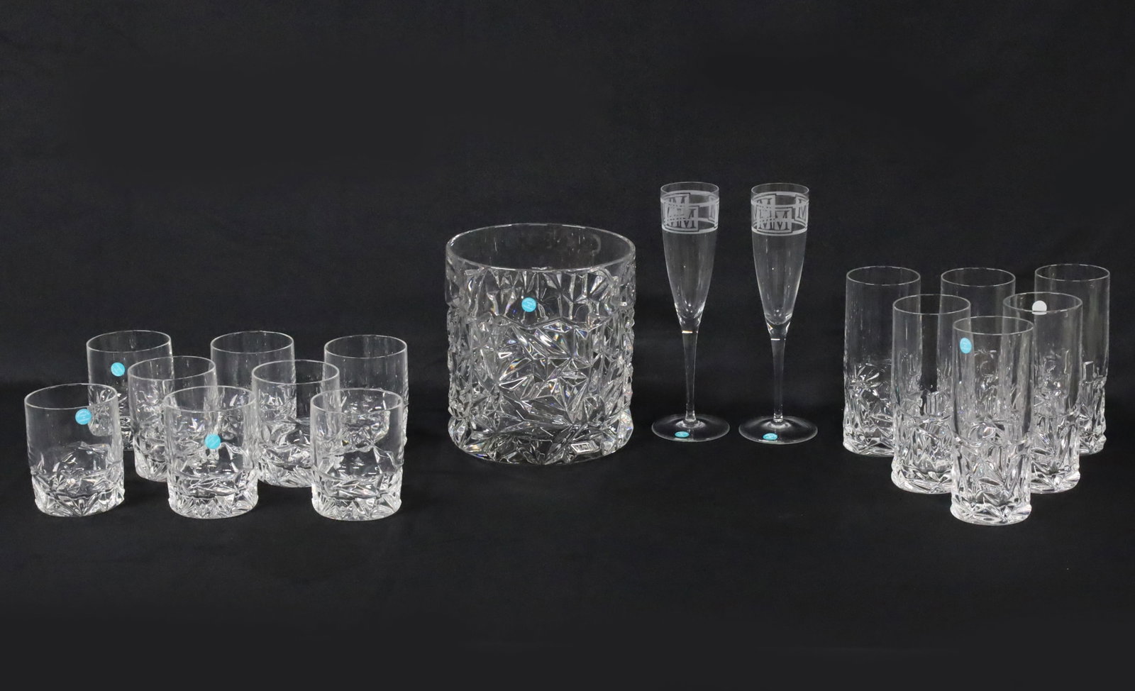 17PC TIFFANY & CO CRYSTAL DRINKWARE (1 of 7)