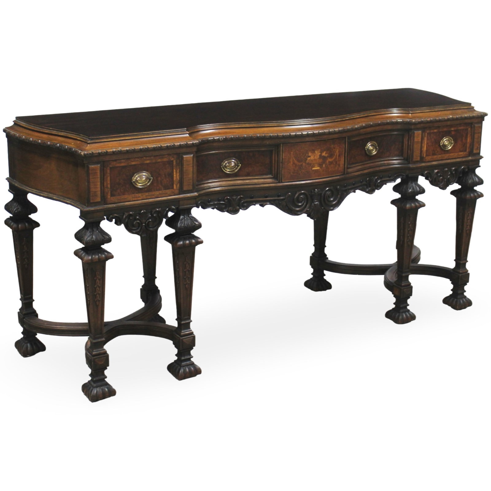 RENAISSANCE REVIVAL INALID WALNUT SIDEBOARD (1 of 6)