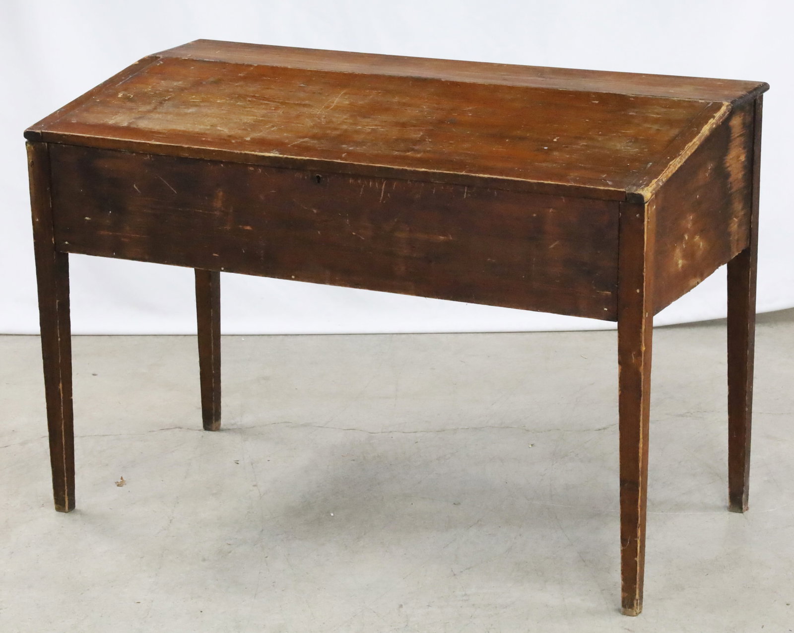 AMERICAN PINE SCHOOLMASTER DESK, 19TH C. - 3